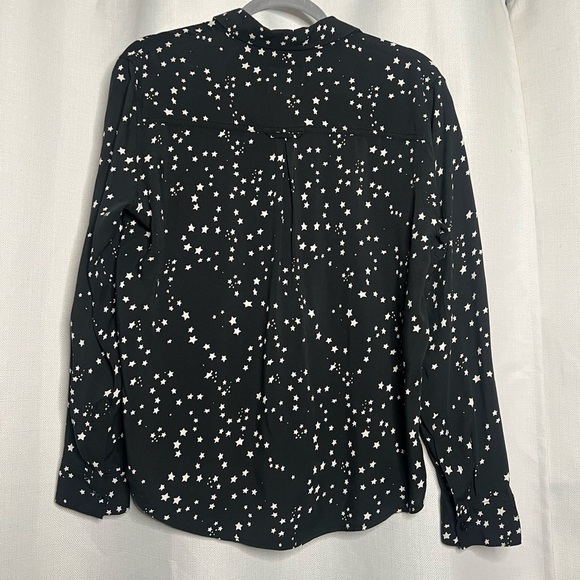 Rails Black and White Star Constellation Button Front Top XS - Picture 5 of 9